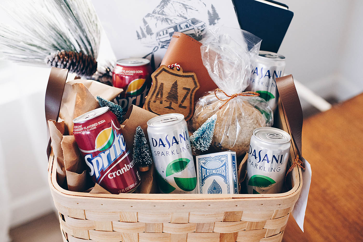 travel themed gift baskets